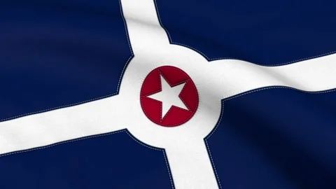 Flag of Indianapolis City Loop Stock Footage 241158779