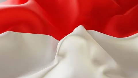 Flag of Indonesia. Close Up Stock Illustration