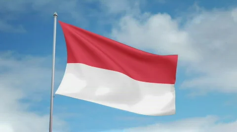 Flag of Indonesia Video stock 435512