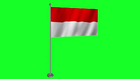 Flag of Indonesia on Green Screen Stock-Footage 274665770
