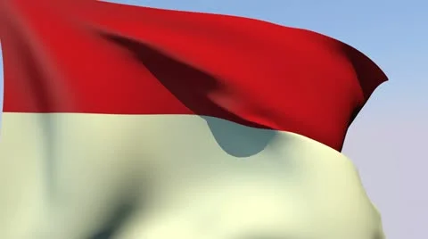Flag of Indonesia HD Stock Footage 14401494