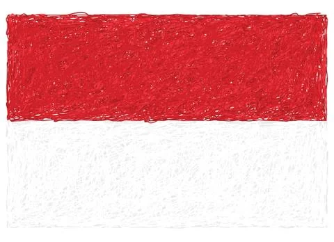 Flag of indonesia Stock Illustration