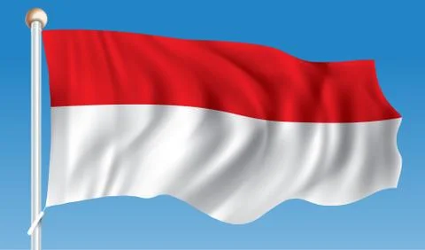 Flag of Indonesia Stock Illustration
