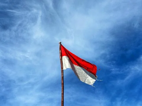 The flag of Indonesia Stock Photos