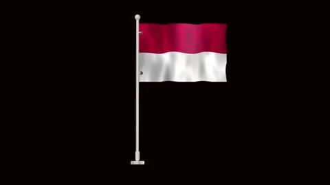 Flag of Indonesia waving Stock-Footage 320303711