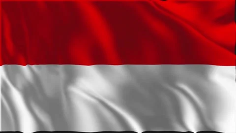 Flag of Indonesia waving slowly Stock-Footage 337909487