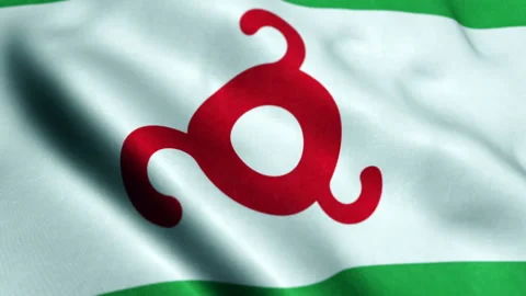 Flag of Ingushetia - Seamless Looping Video stock 221453038