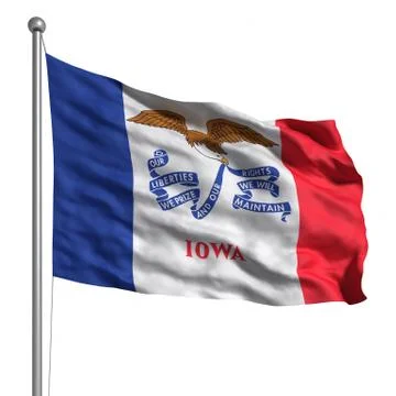 Flag of iowa Stock Illustration