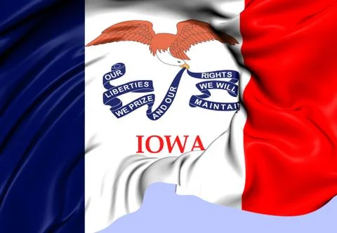 Flag of iowa Stock Illustration