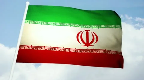 Flag Iran 03 Stock Footage 21499645