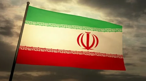 Flag Iran 05 Stock Footage 21505701