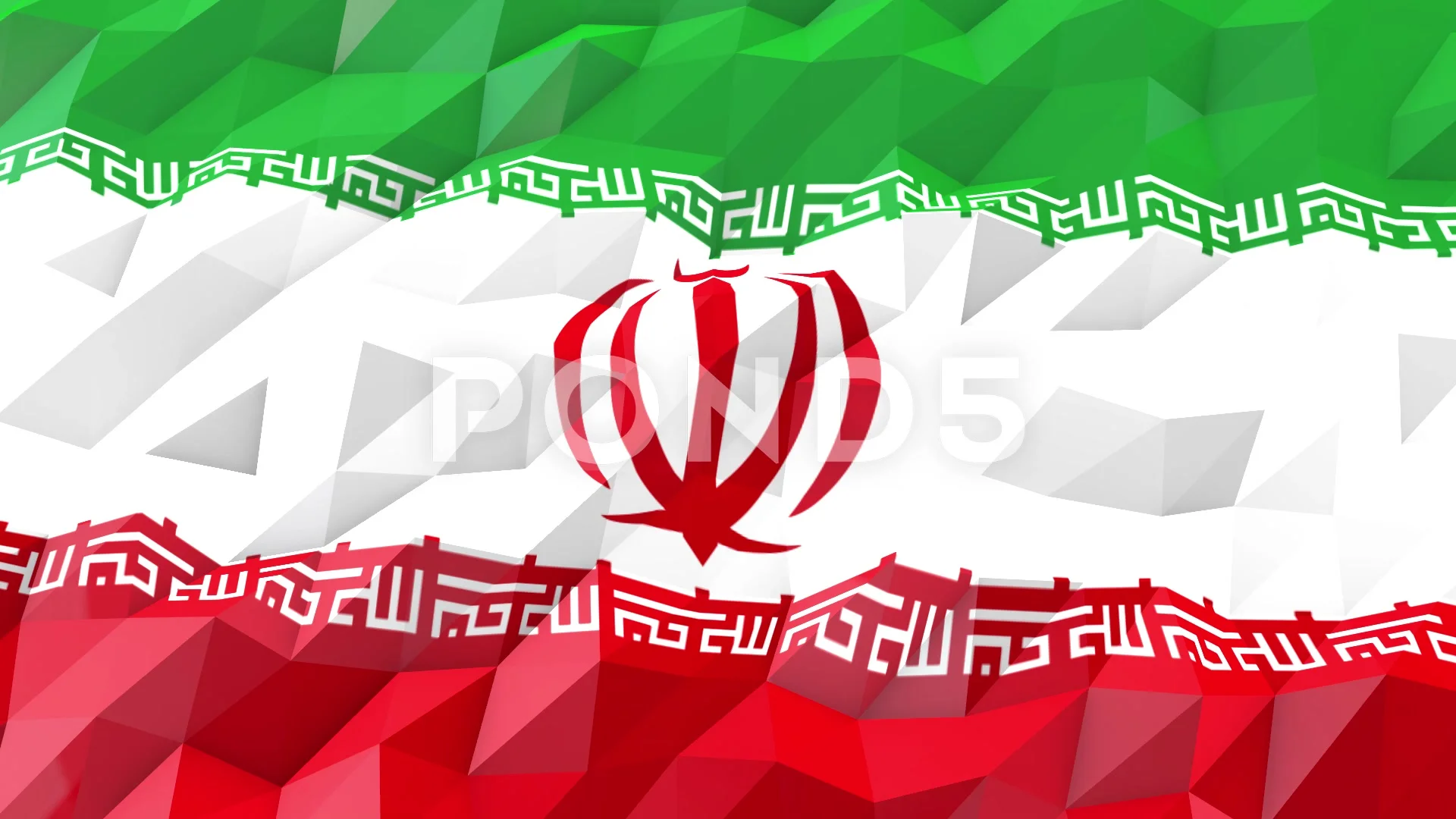 Flag of Iran 3D Wallpaper Illustration | Stock Video | Pond5