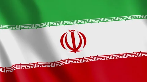 Flag of Iran Background Video Loop Stock Footage 329009605