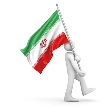 Flag of Iran Flag of Iran , This is a computer generated and 3d rendered p... Stock Photos