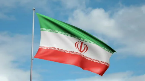 Flag of Iran Video stock 442811