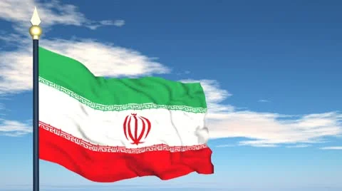 Flag Of Iran Video stock 10595746