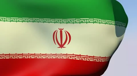 Flag of Iran HD Stock Footage 14401616
