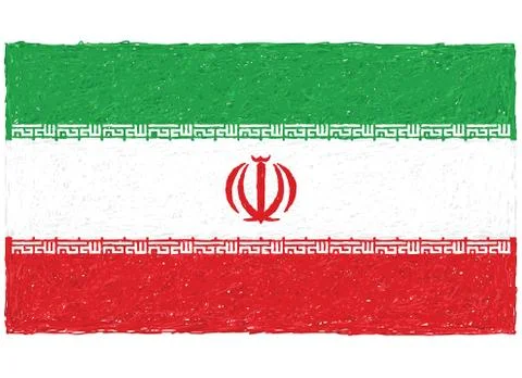 Flag of iran Stock Illustration