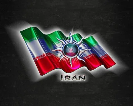 Flag Iran quality designer flag イラスト素材