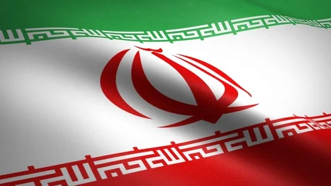 Flag of Iran. Waving flag with highly detailed fabric texture seamless loopable Stock-Footage 121796605