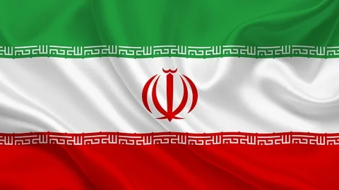 Flag of iran waving in loop Stock Footage 122236695