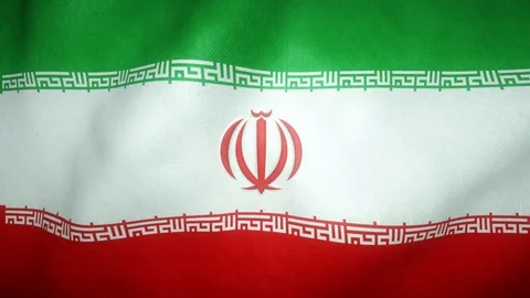 Flag of Iran waving in the wind Stock-Footage 125885595
