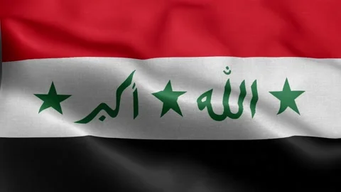Flag of Iraq fluttering in the wind. Video stock 222797003