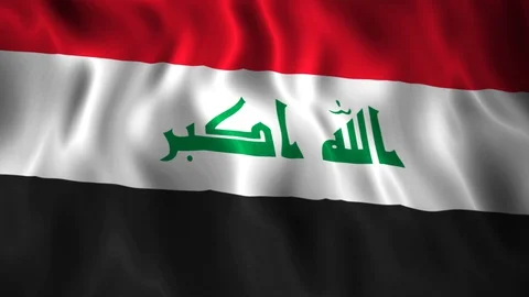 Flag Iraq Stock Footage 128176430
