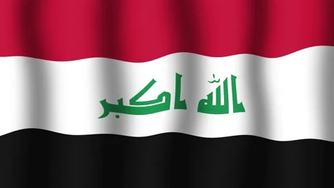 Flag of Iraq Stock Footage 175655792