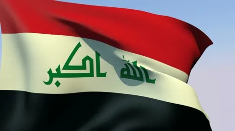 Flag of Iraq HD Stock Footage 14401713