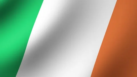 The flag of Ireland flutters in the wind. Seamless Animation 3d 動画素材 200840148