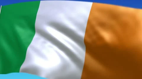 Flag of Ireland Stock Footage 10809050