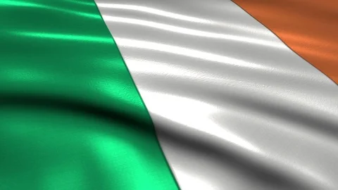 Flag of Ireland Stock Footage 95821241