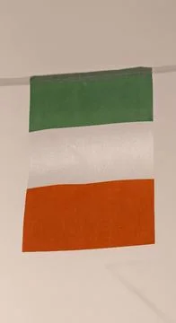 Flag of ireland, hanging vertically. 写真素材