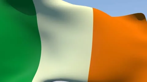 Flag of Ireland HD Stock Footage 14401842