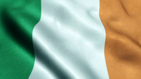 Flag of Ireland - Seamless Looping Video stock 221453252