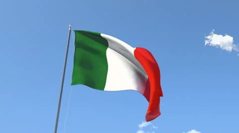 The flag of Ireland Waving on the Wind. Stock-Footage 41138646