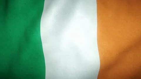 Flag of ireland waving in the wind Stock-Footage 125829007