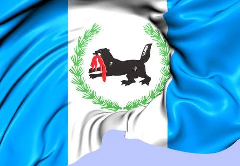 Flag of irkutsk oblast Stock-Illustration