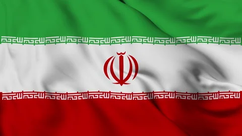 Flag of the Islamic Republic of Iran gently waving in the wind Stock Footage 139956679