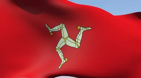 Flag of the Isle of Man HD Stock Footage 14832745