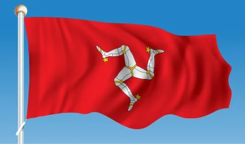 Flag of Isle of Man Stock Illustration
