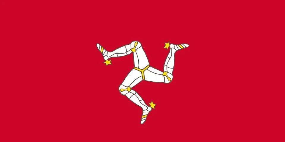 Flag of the Isle of Man Stock Illustration