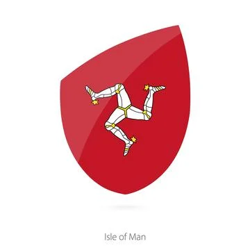 Flag of Isle of Man. 库存插图