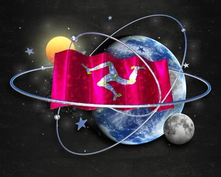 Flag IsleofMan quality designer flag Stock Illustration