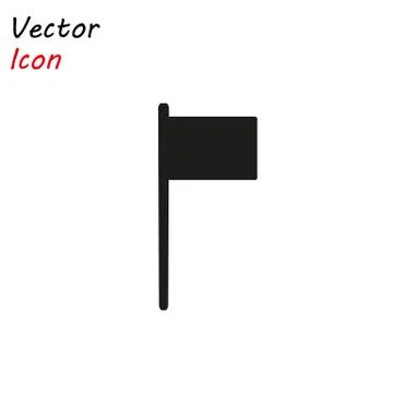 Flag Isolated Flat Web Mobile Icon Vector Sign Symbol Button Element Silhouet Illustrazione stock