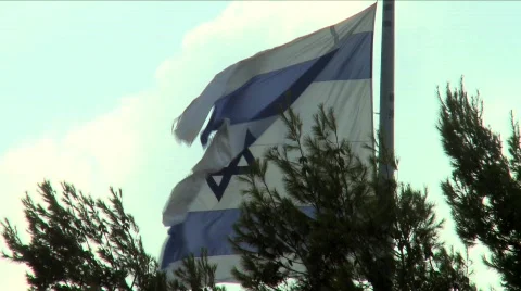Flag of Israel 2 Video stock 608782