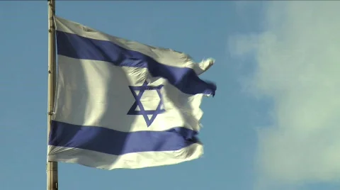 Flag of Israel 3 Video stock 608714