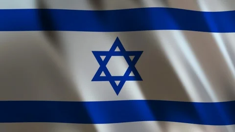 Flag of Israel, 3D Render Stock Footage 275571168