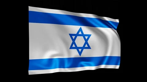 The flag of Israel animation Stock Footage 147257841